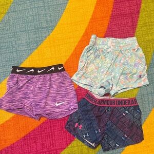 4T Nike, Champion, and Under Armour Athletic Shorts Set